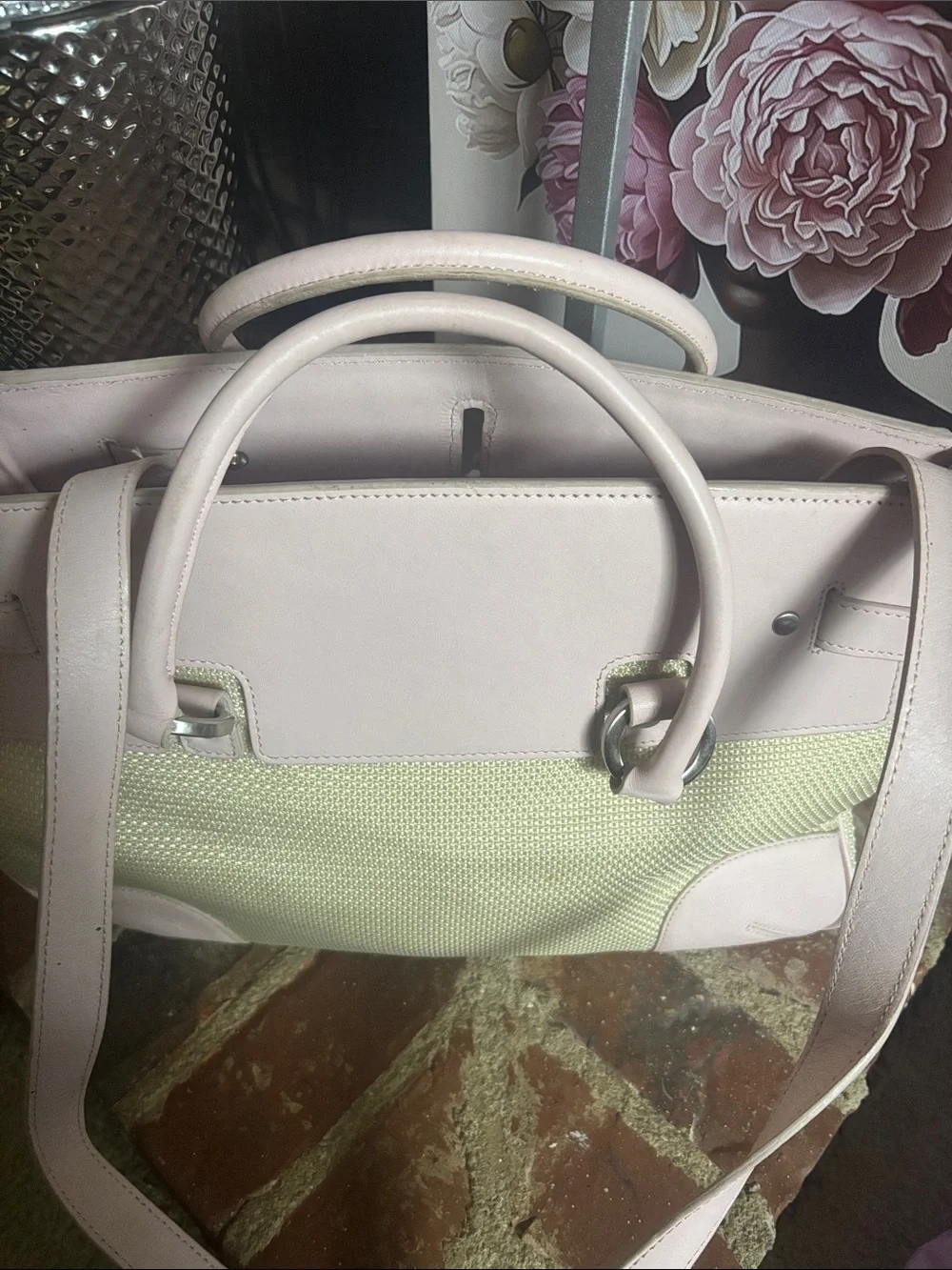 Antonio Melani Soft Pink & Cream Women’s Tote Bag
